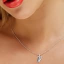 HENRYKA 925 Sterling Silver Miniature Royal Fern Leaf Necklace - 18 inch Chain | Minimal Boho Pendant | Nature Themed Gifts - 2