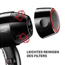 Valera, Swiss Silent Jet Light 7500, professioneller Haartrockner, Föhn mit leistungsstarkem Motor PM-Pro, 3 Temperaturstufen, Ionen-Generator, verdrehsicheres Super-Flex-Kabel, 2000 W, schwarz - 7