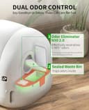 PETKIT PURA MAX 2 Self Cleaning Cat Litter Tray, App Control, 76L Extra Large Automatic Cat Litter Tray for Multi-cats, Odour Control with N50, xSecure Robot Litter Box with 11 Safety Sensors - 3