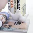 Hoshisea 2 Piezas Pájaro Cerámica Minimalista, Pajaros Decorativos, Figuras Decorativas Modernas Salon, para Mesas de Café, Mostradores, Escritorios(Blanco) - 4