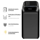 Fellowes LX220 - Destructora de Papel, minicorte, destruye hasta 20 Hojas, trituradora de Papel para Oficina 100% Anti-Atascos, Nivel de Seguridad DIN-P4, Papelera 30L, Color Negro - 3