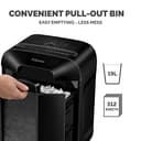 Fellowes 12 Sheet Paper Shredder for Office - Cross Cut Shredder with Auto Reverse Jam Solution & SafeSense Technology - Powershred LX85 Home Office Shredder with 19L Pull-Out Bin - DIN Level P4 - 6