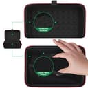 BOVKE GPS Tasche für 6-7 Zoll TomTom Pkw-Navi GO Classic 2nd/GO Expert Plus/GO Navigator/GO Classic Lite/GO Professional 2. Generation/GO Advanced, Garmin DriveSmart 76/66, Camper 795, Schwarz+Schwarz - 2