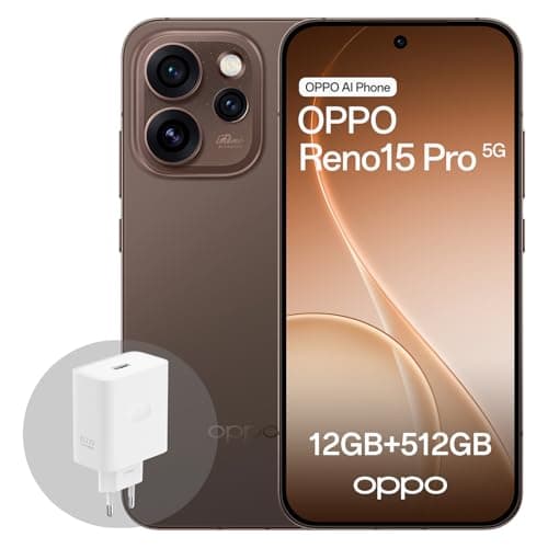 OPPO Reno15 Pro 5G Smartphone Android, 12+512GB, Display AMOLED 6.32", Fotocamera Ultra-Chiara 200MP, Video 4K HDR, 6200mAh, MediaTek Dimensity 8450, con Caricatore 80W SUPERVOOC, Dusk Black