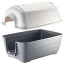 Ferplast Outdoor Hundehütte Kenny 01 Hundehütte aus Schlag- und UV-beständigem Thermoplast, Drainage-System, Lüftungsgitter, Zum reinigen Dach abnehmbar, 50 x 78 x h 50 cm - 4