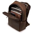 STILORD Marino Elegante Mochila Cuero Genuino para Hombre y Mujer Mediano - Mochila Universidad 13-14 Pulgadas Mochila Portátil Cuero - como Mochila City antirrobo Color:Zamora - marrón - 5