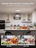 Govee RGBIC LED Plafón,30cm Lámpara Techo Inteligente 24W, Plafon Led Techo 2400LM con 16 Millones de Colores DIY, Trabajar con Alexa, Google Assistant, Luz Interior para Dormitorio, Salón, Cocina - 5