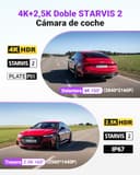 VANTRUE S1 Pro MAX 4K + 2.5K STARVIS 2 Dashcam Auto Delantero Trasero, 5G WiFi PlatePix AI Dash CAM GPS 360° HDR Buffer Monitor de Aparcamiento Cámara de Coche LTE Opcional Comando Voz Modos - 2