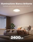 Govee Lampara Techo LED, Inteligente Plafon LED Techo 24W RGBIC 2400LM Compatible con Matter, Alexa y Google Assistant, 16 Millones de Colores DIY para Dormitorio Sala de Estar Cocina Cuadrada, 30cm - 5