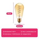 innr Zigbee E27 Smart Lampe, funktioniert mit Alexa und Hue* (Bridge erforderlich), LED Filament Glühbirne, Edison, Warmweiß bis Kaltweiß, Dimmbar, Smart Home, 620lm, 1 Stück - 11