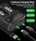 HEYLICOOL Rechargeable Battery Pack for Xbox One/Series X|S,2x6200mWh Xbox Controller Battery Pack for Series X|S/S/X/Elite Controller-Q08 - 5