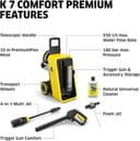 Kärcher high-pressure washer K 7 Comfort Premium, pressure: max. 180 bar, flow rate: 550 l/h, area: 60 m²/h, extra flexible high-pressure hose, hose reel - 9