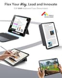 ESR Hülle mit Tastatur für iPad Pro 13" (M5/M4) 2025/2024 – Magnetisch abnehmbare Tastatur, Hoch- und Querformat, großes Click-Anywhere-Trackpad, Hintergrundbeleuchtete Tasten, Shift Serie, Dunkelgrau - 3