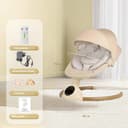 BEBE2LUXE ALPHA, Sdraietta dondolo automatico per neonato fino a 9 kg, Altalena Eletrica con Melodie, Telecomando, touch screen LED, Regolazione dello schienale, Timer, silenzioso - 11