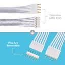 Extension Cable Compatible with Nanoleaf Essentials Lightstrips (3.3ft, 2 Pack, White) - 3