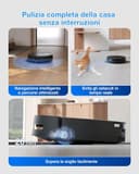 ECOVACS DEEBOT T80S OMNI Robot Aspirapolvere Lavapavimenti, 24800 Pa, OZMO ROLLER 2.0, ZeroTangle 3.0, Triple Lift, Lavaggio Mocio con Acqua Calda a 40-75 °C, Asciugatura ad Aria Calda, Nero - 8
