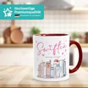 SpecialMe® Tasse Musik Fan Swiftea Geschenk personalisiert mit Namen Best of Album Geschenkidee Freundin Kollegin Familie Weiss-innen-bordeauxrot standard - 3