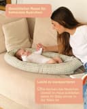 molis&co - Babynest - 100% Baumwolle (Oeko-TEX) - Babynestchen Neugeborene - Ideal als Reisebett, Kuschelnest Geeignet & Cradle Reducer - 90 x 50 cm - Mint Tea - 2