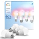 Philips Hue Essential Smart LED A60 (Confezione da 4), Lampadina smart con luce bianca e colorata, Lampadina intelligente E27 8 W, Luce smart compatibile con Alexa, Google Assistant e Apple Home - 1