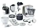 Bosch MUM5XL74 - Robot da cucina serie 4 con bilancia, ciotola in acciaio inox, lavabile in lavastoviglie, frullatore, tritacarne, tritacarne, agitatore planetario, 3 fette, taglierina cubi, 1000 W - 1