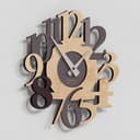 Giallobus - Reloj premium - Carved - Madera de MDF - Premium 45x45cm - 18 - Marble Plum - Artesano Made in Italy - Silencioso - Idea de regalo - Doble nivel moderno - 2