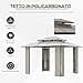 Outsunny Gazebo da Giardino 3.7x3m con Tetto in Policarbonato a 2 Livelli, Struttura Acciaio e Alluminio, Marrone - 3