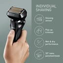 Panasonic ES-LS9A Wet & Dry 6-Blade Electric Shaver for Men - Precise Clean Shaving with Cleaning & Charging Stand - 4