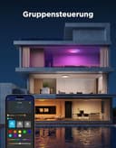 Govee Deckenlampe RGBIC 24W, Smart Led Deckenleuchte Ø30cm Kompatibel mit Matter, Alexa & Google Assistant, Deckenlampe Led Dimmbar mit 16 Millionen DIY Farben, für Schlafzimmer, Wohnzimmer, Schwarz - 8