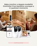 momcozy BM04 Baby Monitor con 2 Telecamere WiFi, 1080P FHD 5 Pollici, Batteria 5000mAh, Controllo via App e Monitor, Zoom 4X, Audio Bidirezionale, Visione Notturna, Zona di Sicurezza - 3