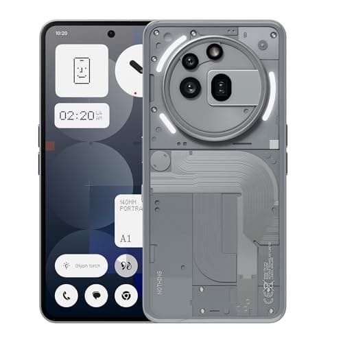 Nothing Phone (3a) Pro 256 GB - mobile phone with 50 MP periscope camera, 50 MP front camera, 60x ultra zoom, 50W fast charging and 6.77" FHD+ flexible AMOLED display - Grey