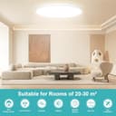 Swoieltr Plafón Baño Techo 4000K Blanco Natural, Ø50cm Ultrafino Tamaño Extra Grande Ceiling Light 48W 4800LM Súper Brillante Redondo Lampara Techo Plafon IP44 para Salon, Dormitorio, Comedor, Cocina - 3