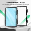 SEYMAC Funda para iPad Pro 13 Pulgadas M5/M4(2025/2024), con Protector de Pantalla, Soporte Giratorio de 360°/Correa de Mano, Correa para el Hombro, con Soporte para Bolígrafo, Negro - 7