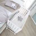 roba Lettino Co-sleeping safe asleep 3 in 1, 45 x 90 cm, Altezza Regolabile, Set Completto con Culla, Inserto, Barriera in Tessuto e Ruote con Freni, Legno Laccato Bianco - 8