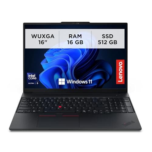 Lenovo ThinkPad E16 Gen 3 – Notebook professionale con schermo 16", processori Intel Core Ultra 5, 16GB di RAM e SSD da 512GB, Windows 11 Pro – Nero