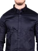 Armani Exchange Smart Stretch Satin Camicia, Blu (Navy 1510), Small Uomo - 3