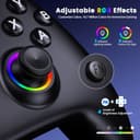 PC Wireless Controller mit Ladestation, 1000Hz Gaming Controller mit RGB Licht, Hall Joystick/Turbo/Vibration/1000mAh Wiederaufladbare Batterie, Wireless Controller für PC/Switch 2/Switch/Android/IOS - 3