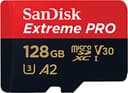 SanDisk 128GB Extreme PRO microSDXC card + SD adapter + RescuePro Deluxe, up to 200 MB/s, with A2 App Performance, for smartphones, action cameras or drones UHS-I Class 10 U3 V30 - 1