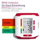 scala SC 6400 rot Handgelenk Blutdruckmessgerät – Präziser Blutdruckmesser mit WHO-Indikator & 85 Speicherplätzen – Fuzzy Logic Technologie – Inkl. Box & Batterien – Manschette 13,5-19,5 cm - 6