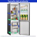 CHiQ FBM157L42 - Frigorífico Combi independiente 157L, 144 cm de alto, 47 cm de ancho, Compresor con 12 años de garantía, Tecnología Low Frost,39 dB, Puerta reversible, Diseño delgado en negro - 4