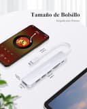 LENTION Hub USB C HDMI 4K@60Hz, PD 100W, Lector de Tarjetas SD/TF, USB 3.0 & 2.0, Adaptador USB C 7 en 1 para MacBook Pro 2026-2016, Nuevo MacBook Neo, Surface, iPhone 17 Plus Pro MAX y Más (Plata) - 8