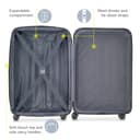 DELSEY Paris Helium Aero Hardside bagaglio espandibile con ruote girevoli, Blu Cobalto, Carry-On 21 Inch, Helium Aero Hardside bagaglio espandibile con ruote Spinner - 3
