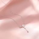 925 Silber Muschel Kirschblüte Lange Quaste Halskette für Frauen Temperament Herz Schlüsselbein Kette Halskette Frauen - 5