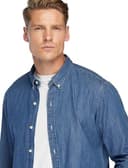 POLO RALPH LAUREN Men's Long Sleeve Slim Fit Oxford Button Down Shirt, Rl Dark Chambray, Medium - 3