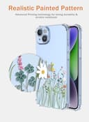 ESONG Transparente Funda Para Realme GT Neo6/GT Neo6Se/GT6/GT 6T,Carcasa Ultrafina Bumper Antigolpes Protección Cover Para Niñas,Delgada Suave Tpu Silicona Original Bonito Case estampado floral - 2