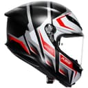 AGV K6 S Karve Premium Integralhelm Matt-Schwarz / Weiß / Rot S Carbon-Aramid Motorradhelm leicht mit Pinlock & Kommunikationsvorbereitung - 3