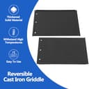 Grillflame Prestige 500 56041 Reversible Griddle Replacement Part for Napoleon Prestige 500 RSIB Prestige Pro 500 P500RSIBPSS-3 BIPRO500RBNSS-3 P500RSIBNSS-3 Cast Iron Flat Top Griddle Insert Plate - 4