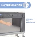 Chicco Next2Me Forever, 3-in-1-Babybett für Neugeborene, Bistellbett, das zu einem Montessori-Bett wird, bis 4 Jahre (22 kg), verstellbare Höhe, gute Luftzirkulation, 4 Räder, inklusive Matratze - 8