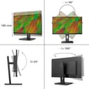 Philips 32B1U3900-32 Zoll UHD Monitor, höhenverstellbar, Lautsprecher (3840x2160, 60 Hz, HDMI, DisplayPort, USB-C (90W PD),USB Hub, RJ45) schwarz - 5