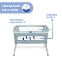 Chicco Next2Me Dream, Culla Neonato Fianco Letto, Culla Co-Sleeping, Lettino con Materasso, Spondina Apribile, Altezza Regolabile, 4 Ruote e Borsa da Viaggio, 0-6 Mesi, 9 Kg, Azzurro chiaro - 4