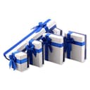 Gulicx Oro Bianco sfumato con Zirconia cubica Colore Zaffiro Blu Cristallo Braccialetto Romano Bracciale Tennis Catena a Maglia - 7
